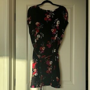 POPSUGAR Floral Print Top - Black and Pink